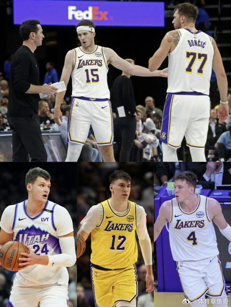 #NBA[超话]# 东契奇认为湖人的这组白人阵容，能夺冠！#东契奇称湖人现有阵容能冲冠# ​