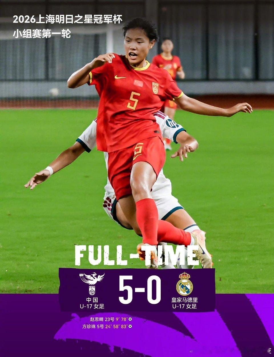 #U17中国女足3比0曼城#

中国姑娘们太棒了
对阵皇马拜仁U17均是零封
烫知识：咱们的女足踢进明年世界杯啦[给你小心心]
明年一起看女足世界杯呀[抱一抱]

#世界杯[超话]# ​