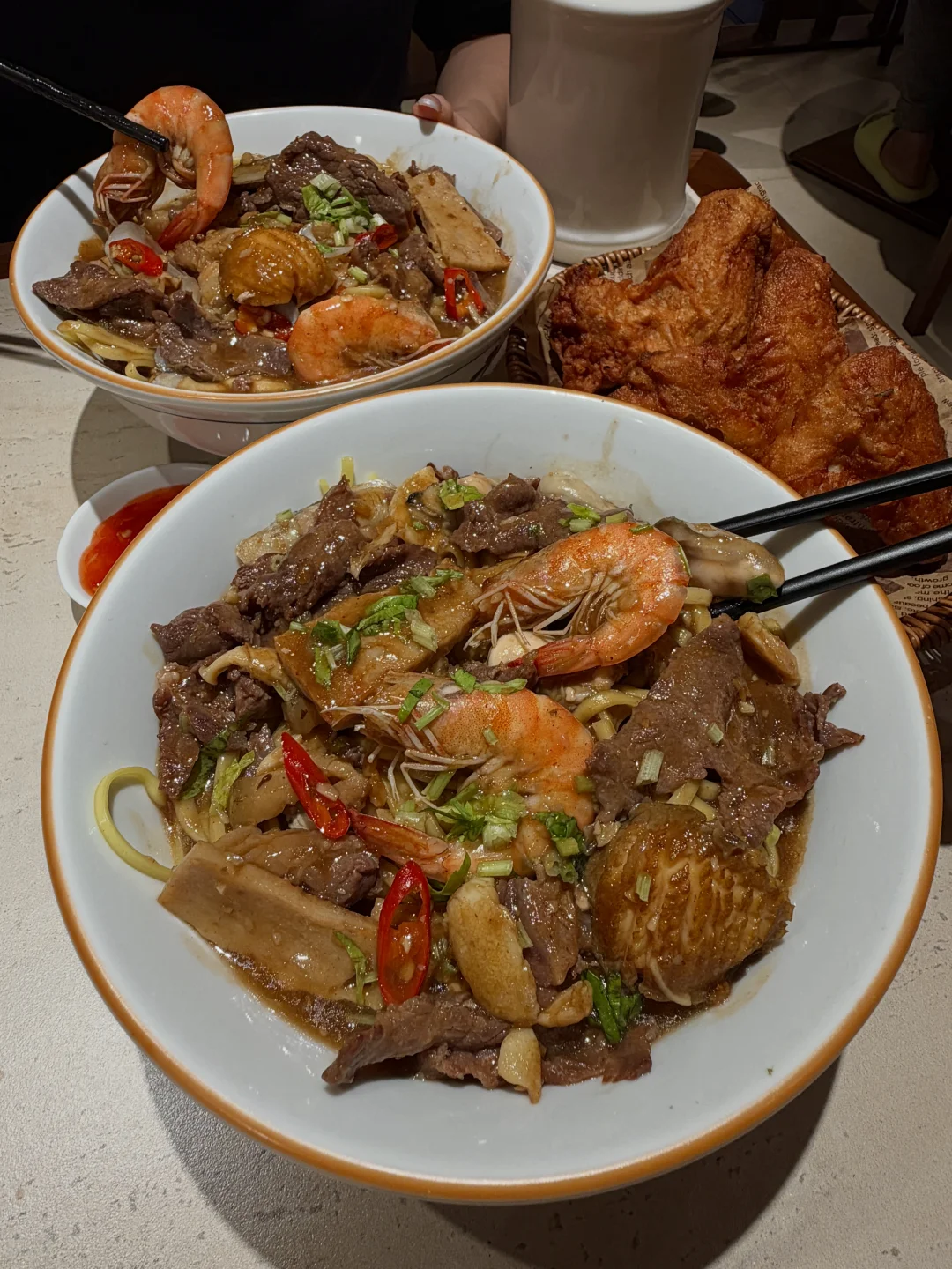 广州极品好吃的海鲜沙茶拌面！！！（不贵！）