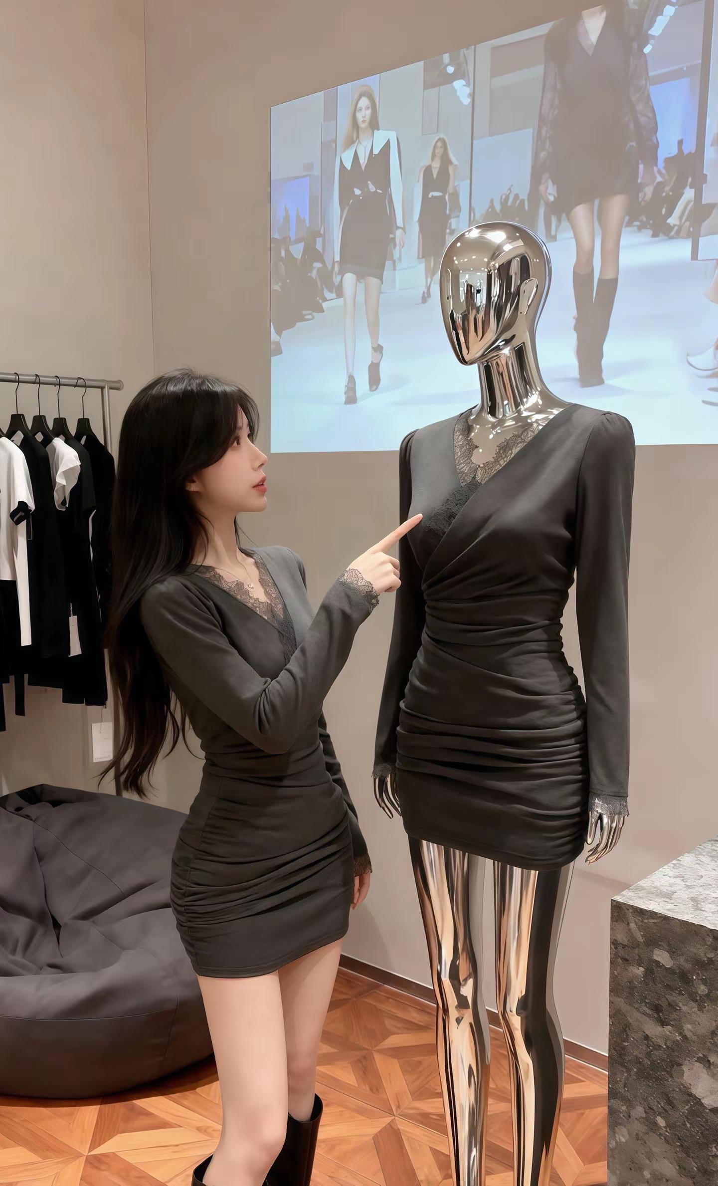 纯欲御姐穿搭。