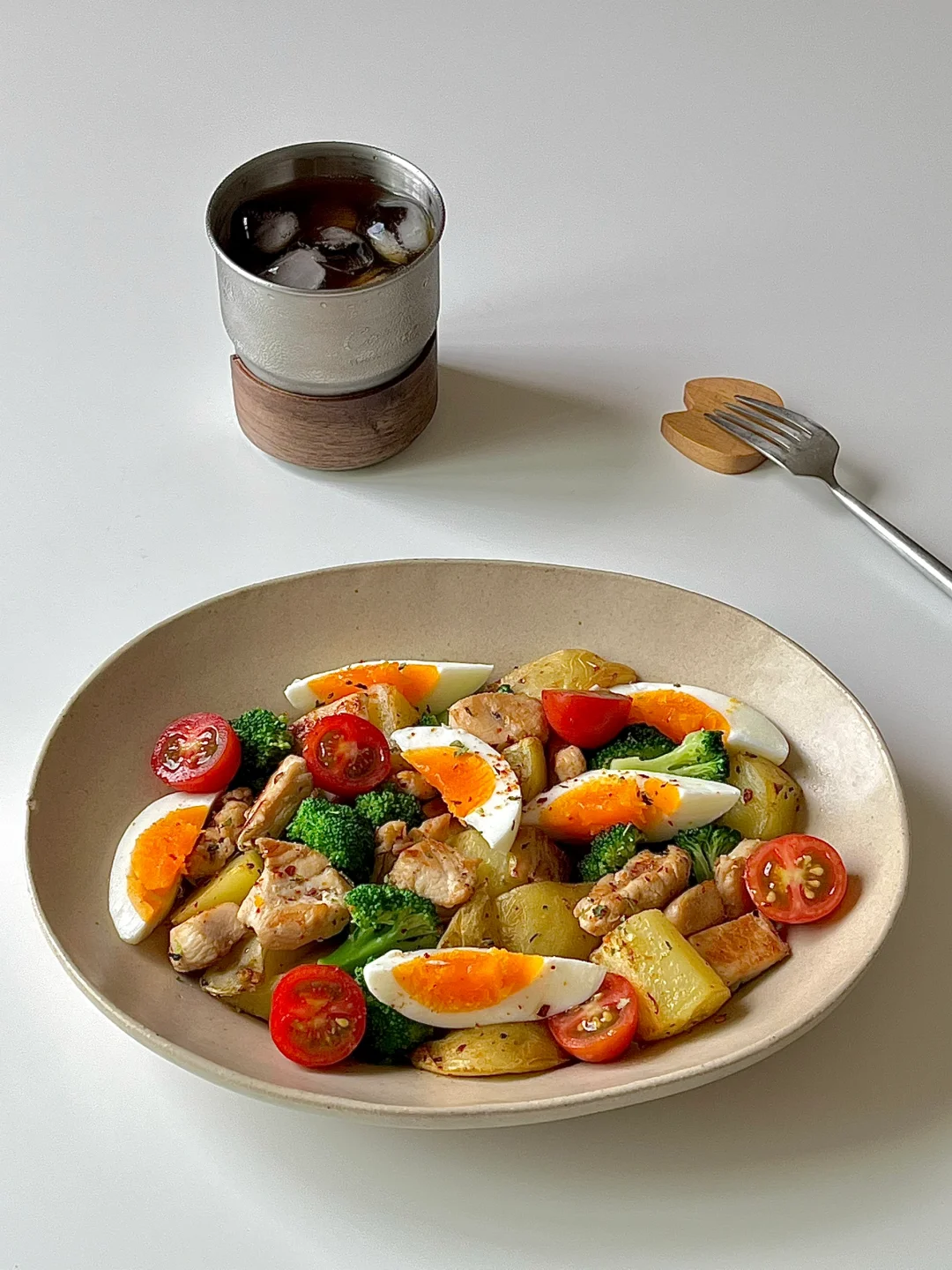 ☀️工作日早餐｜低卡饱腹鸡胸肉土豆鸡蛋沙拉