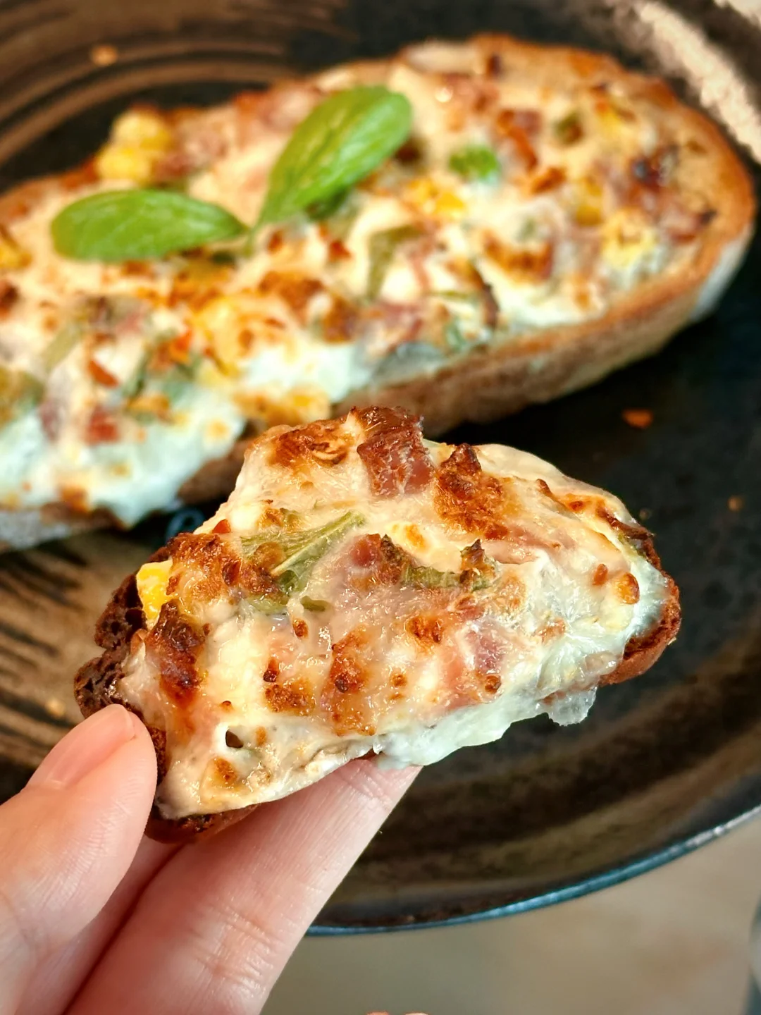 吃不惯CottageCheese烤一下❗️浓郁拉丝好吃