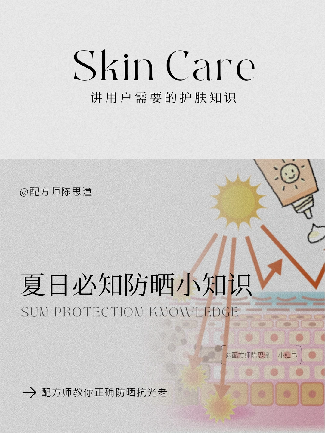 护肤知识｜夏日必知的防晒抗光老小知识