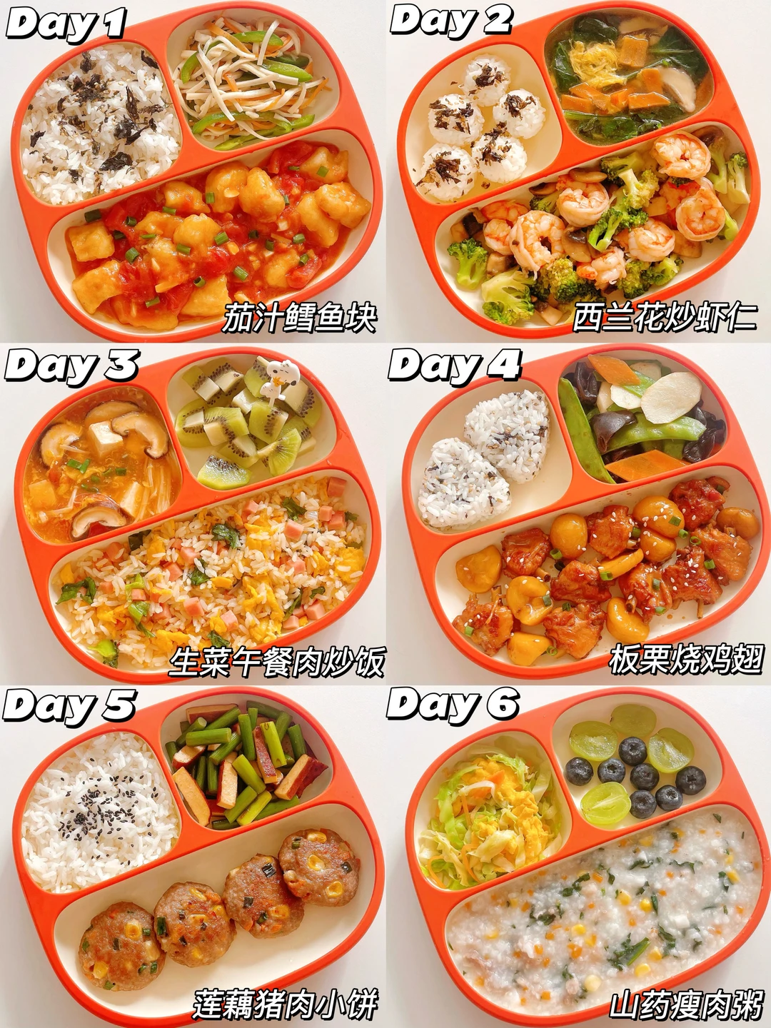 1岁＋宝宝餐盘|6款午餐不重样🥣简单营养