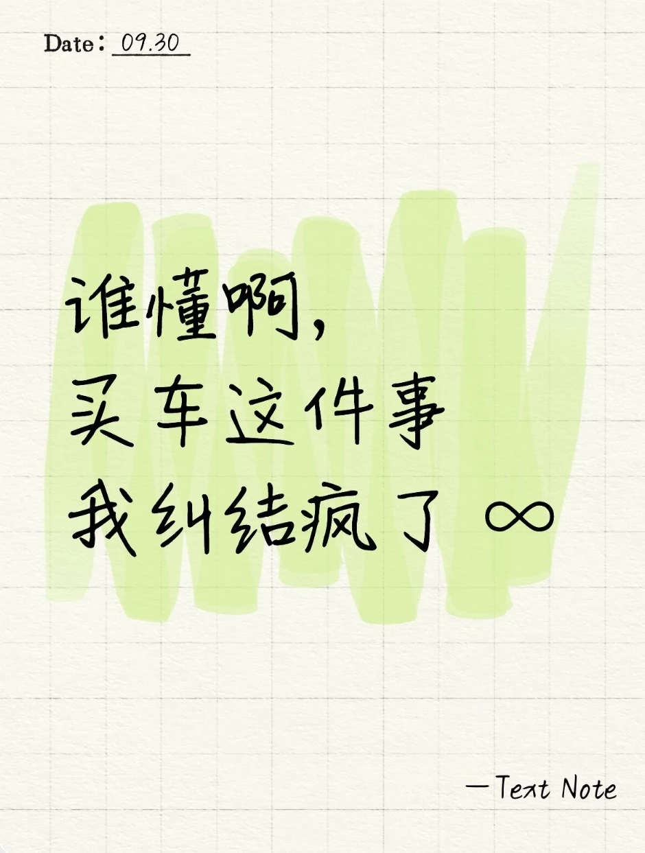 救命，最近一直在为买车这件事反复内耗！