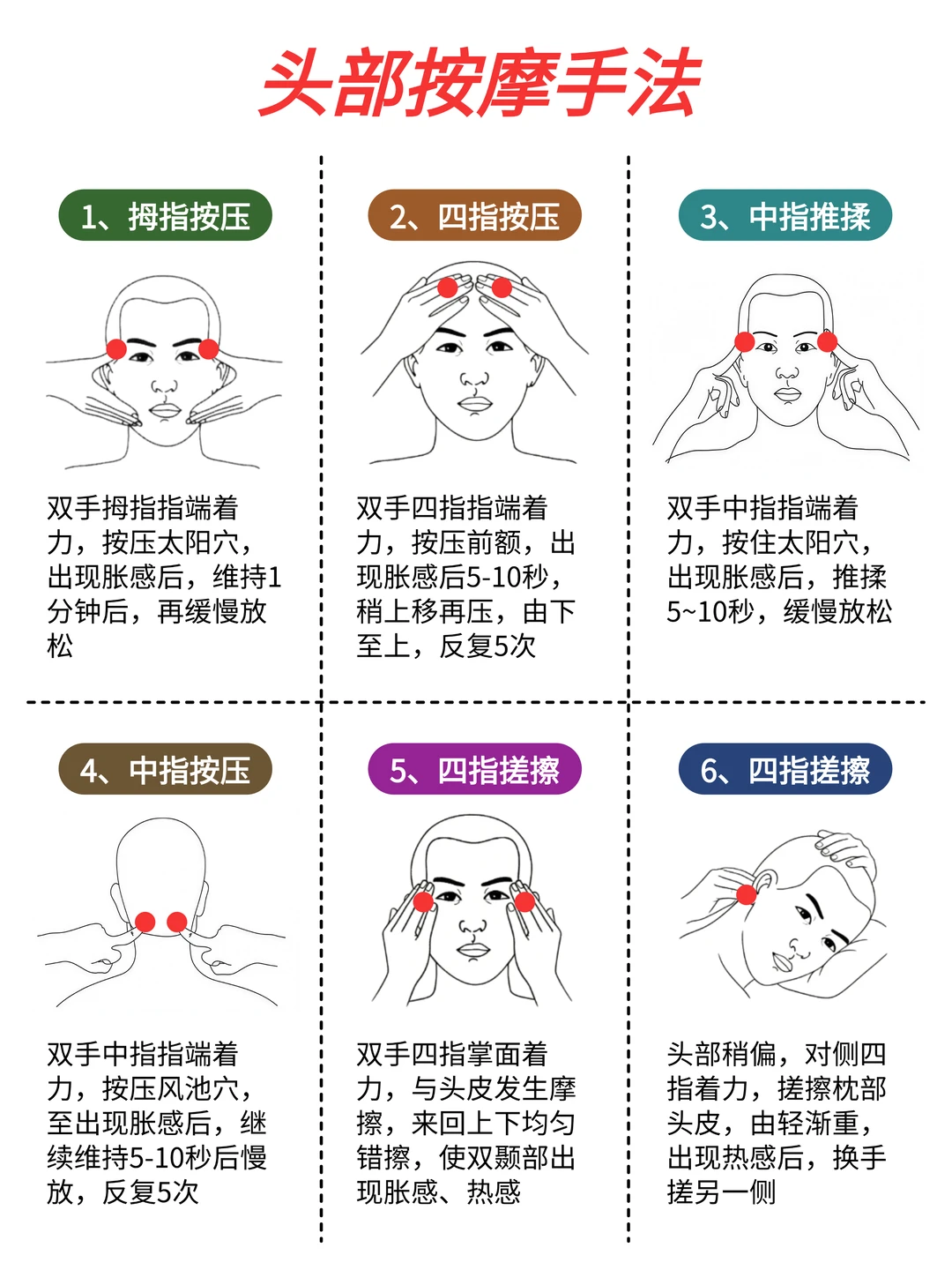 超好用的头部按摩手法🔥低头族必备❗