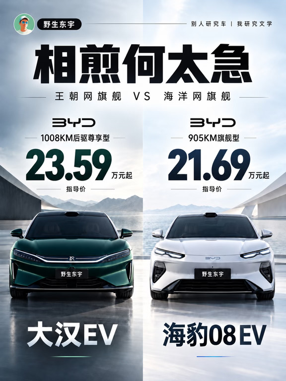 比亚迪大汉EV和海豹08怎么选？在线等！急！