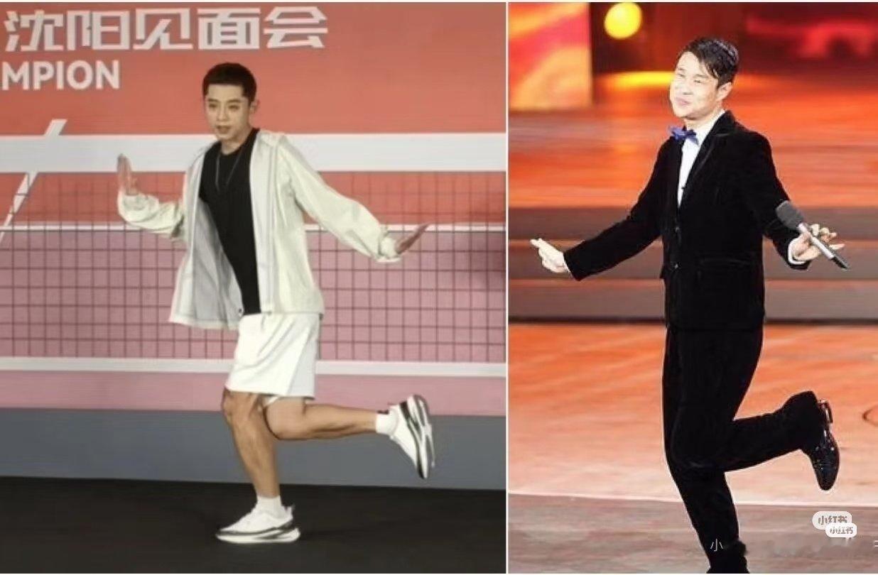 #张继科复刻王楚钦亚运庆祝动作# 不要对前人已经做了好多次的经典动作有太多占有欲。
在沈阳见面会模仿小沈阳，在林丹杯办过的地方模仿林丹我觉得是非常有梗的表现。 ​