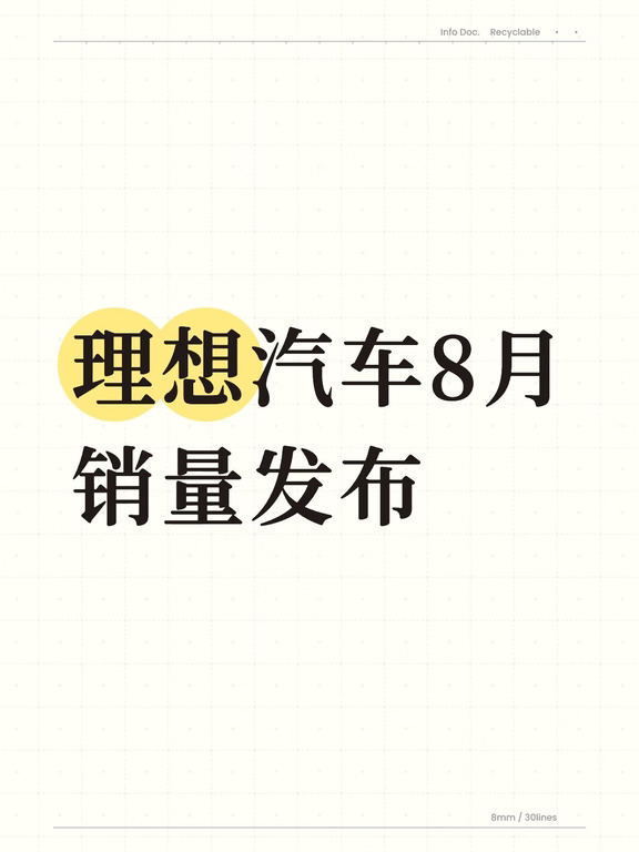 理想汽车8月销量发布