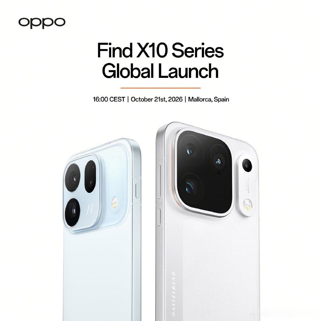 OPPO Find X10 系列 : 10月21日 🌏
ColorOS 17 : 10月13日 🌏
#数码闲聊站[超话]##OPPO##OPPOFindX10# ​