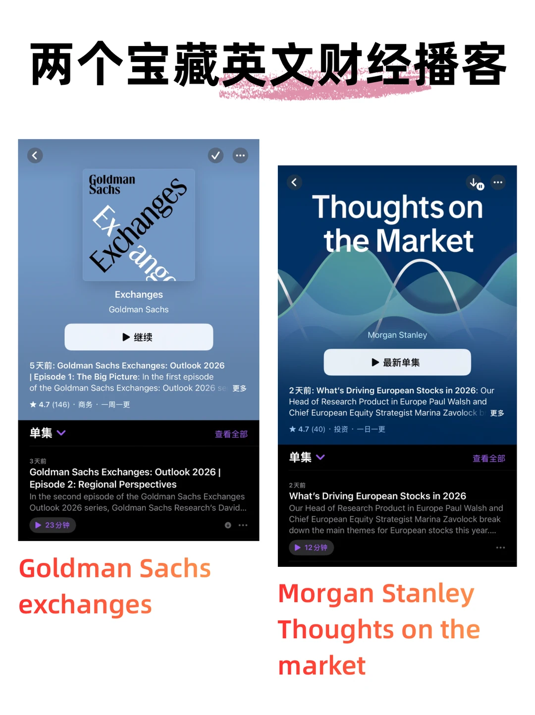推荐两个宝藏英文财经播客🎤