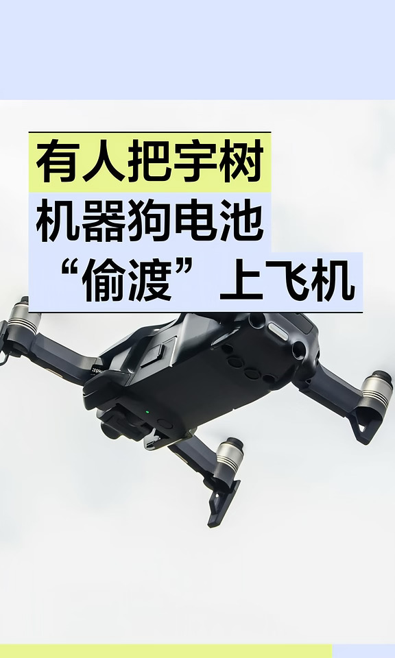 有人把宇树机器狗电池“偷渡”上飞机