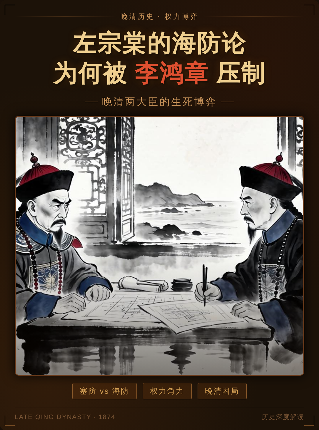 左宗棠与李鸿章有着怎样的交恶史?左宗棠当场拍桌子骂李鸿章：你这是在卖国！两人斗了一辈子，到底多大仇？

晚清有两个人，一个收复新疆，一个搞洋务，都是撑起晚清半壁江山的人物。但很少有人知道，这俩人斗了一辈子，从朝堂吵到战场，从政见争到人事，堪称晚清版的&