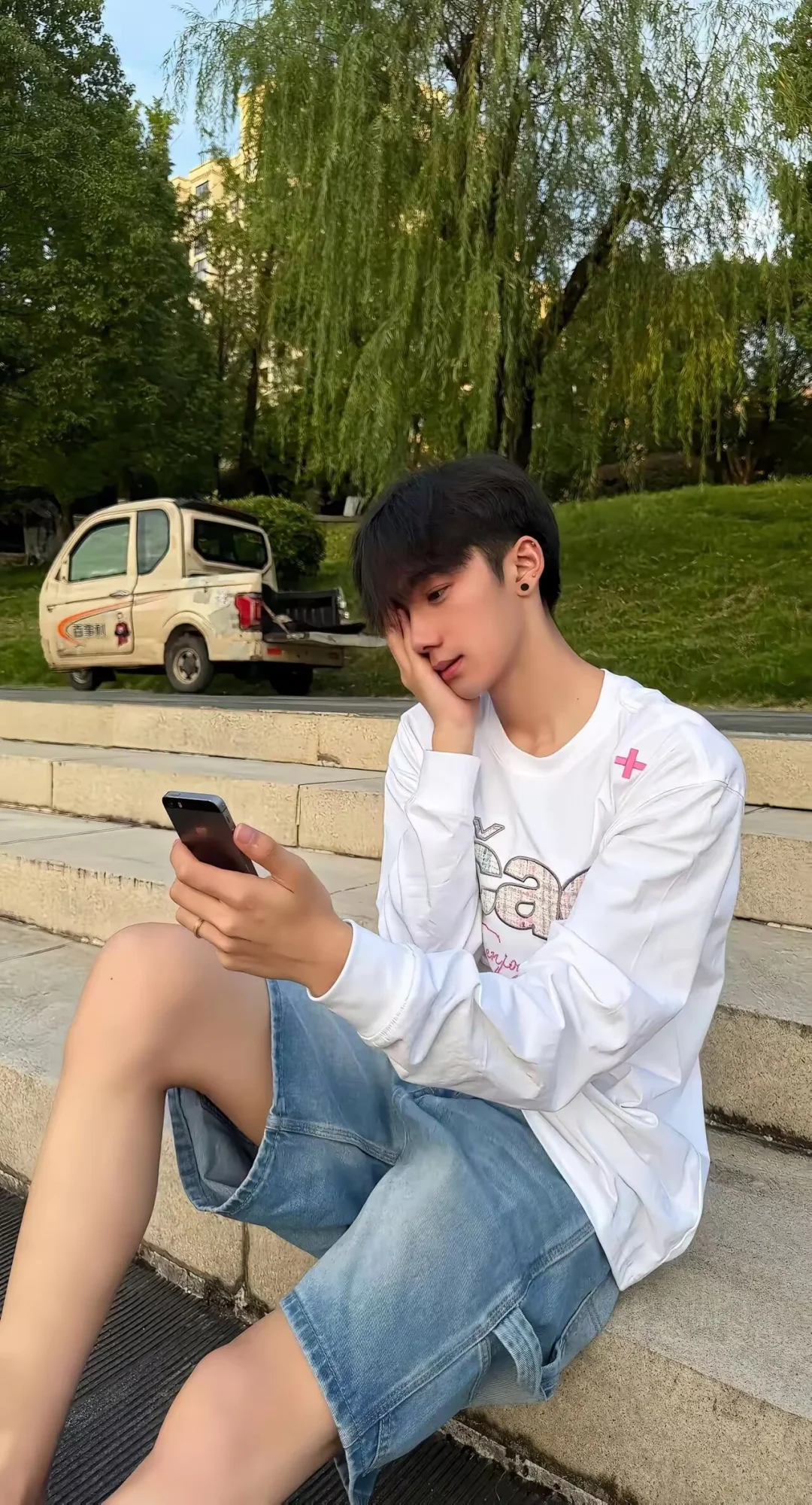 夕阳下的少年感，谁懂啊！