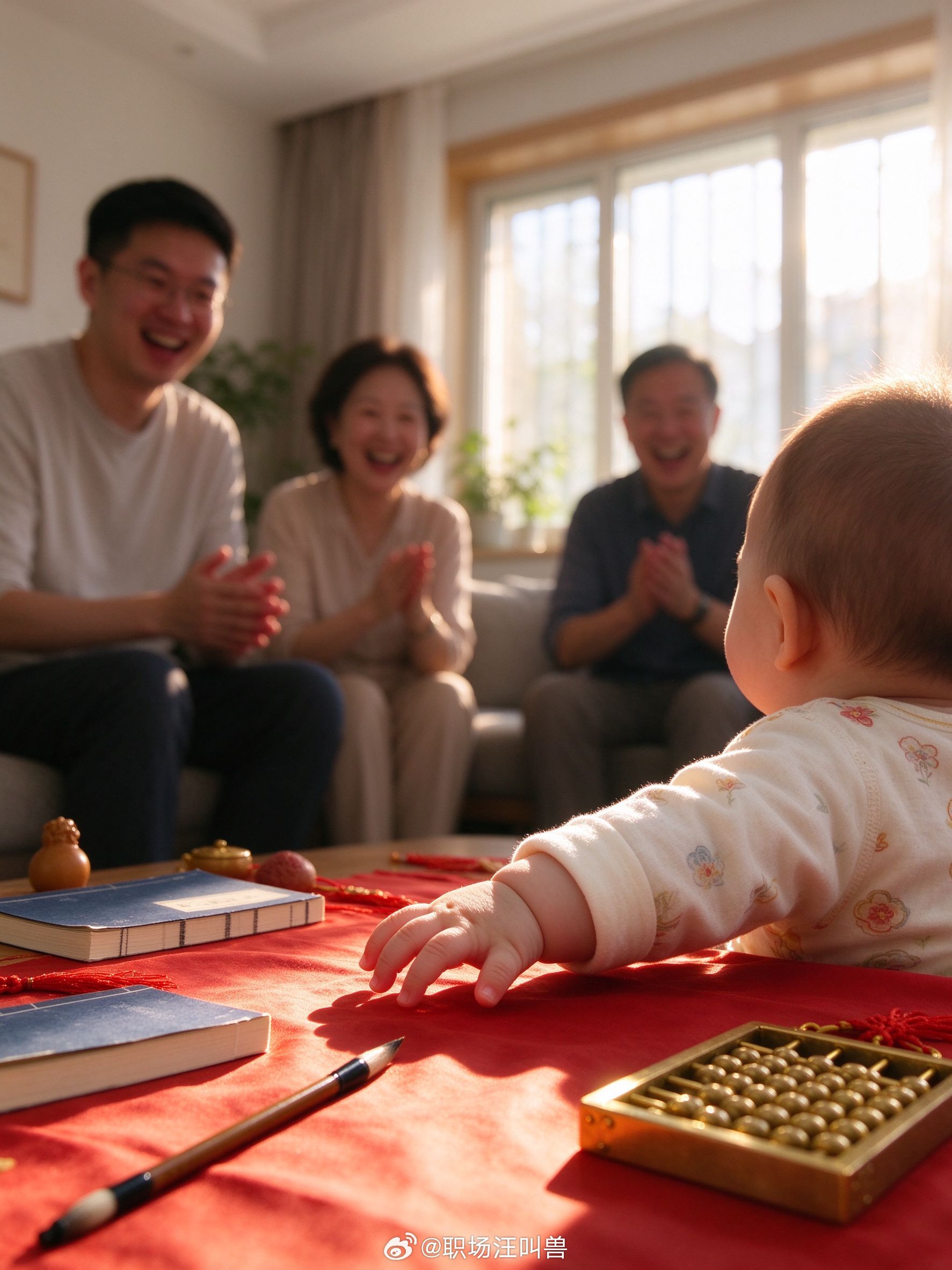 宝宝一把抓住清华，被爸爸吓得“一键撤回”

新疆一场抓周宴，宝宝胖乎乎的小手一把抓住“清华大学”，全家期待值瞬间拉满。宝爸激动得当场大喊，洪亮的嗓门把宝宝吓得小手一松——刚到手的名校，一键撤回。

网友乐坏了：本来考清华的，被吓这一下，只能考厦大了。评论区笑成一团。

笑完别急着划走。 ​