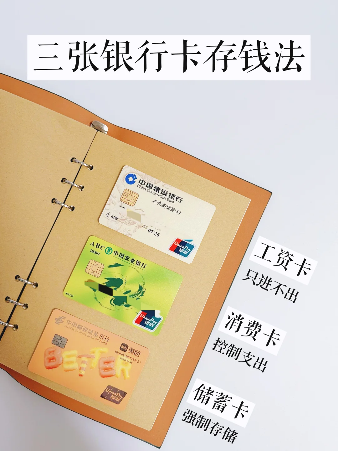极简主义|三张银行卡存钱法💰
