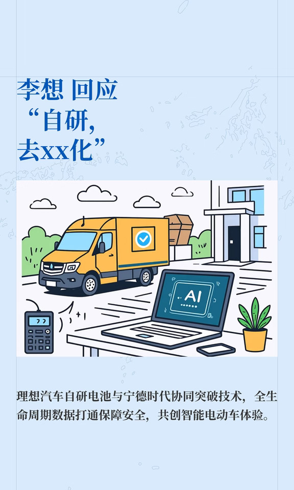 李想谈自研：自研不等于去供应商化！