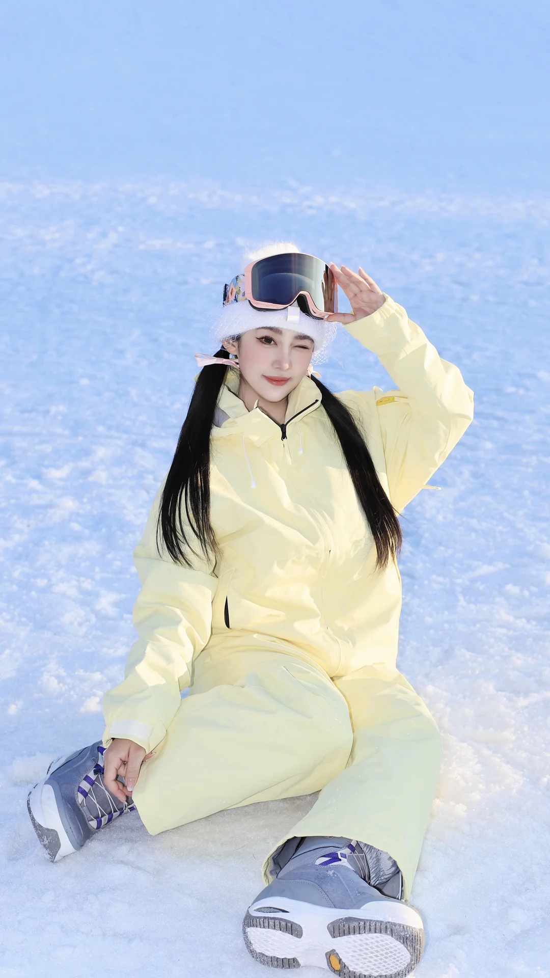 雪场里的一抹柠檬黄🍋❄️