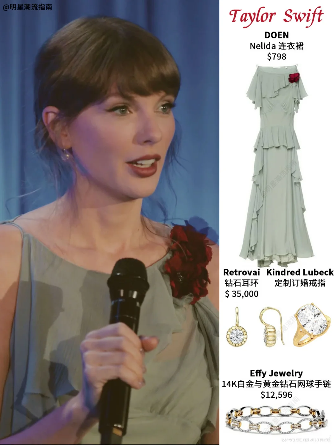穿荷叶绿裙的Taylor Swift今日好美‼️