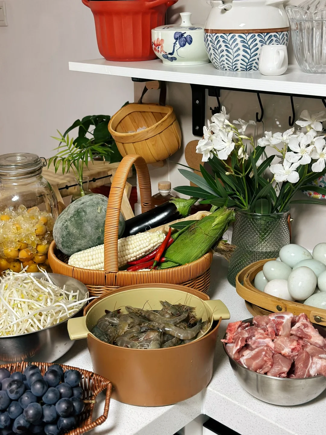 大暴雨的苏州去买菜五花肉居然才10块一斤了