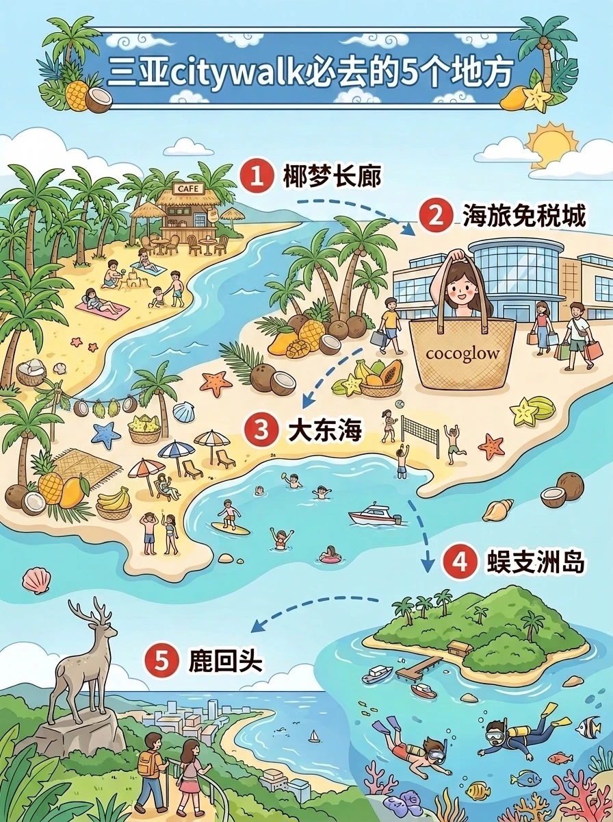 三亚citywalk🏝️必逛5个地方✨