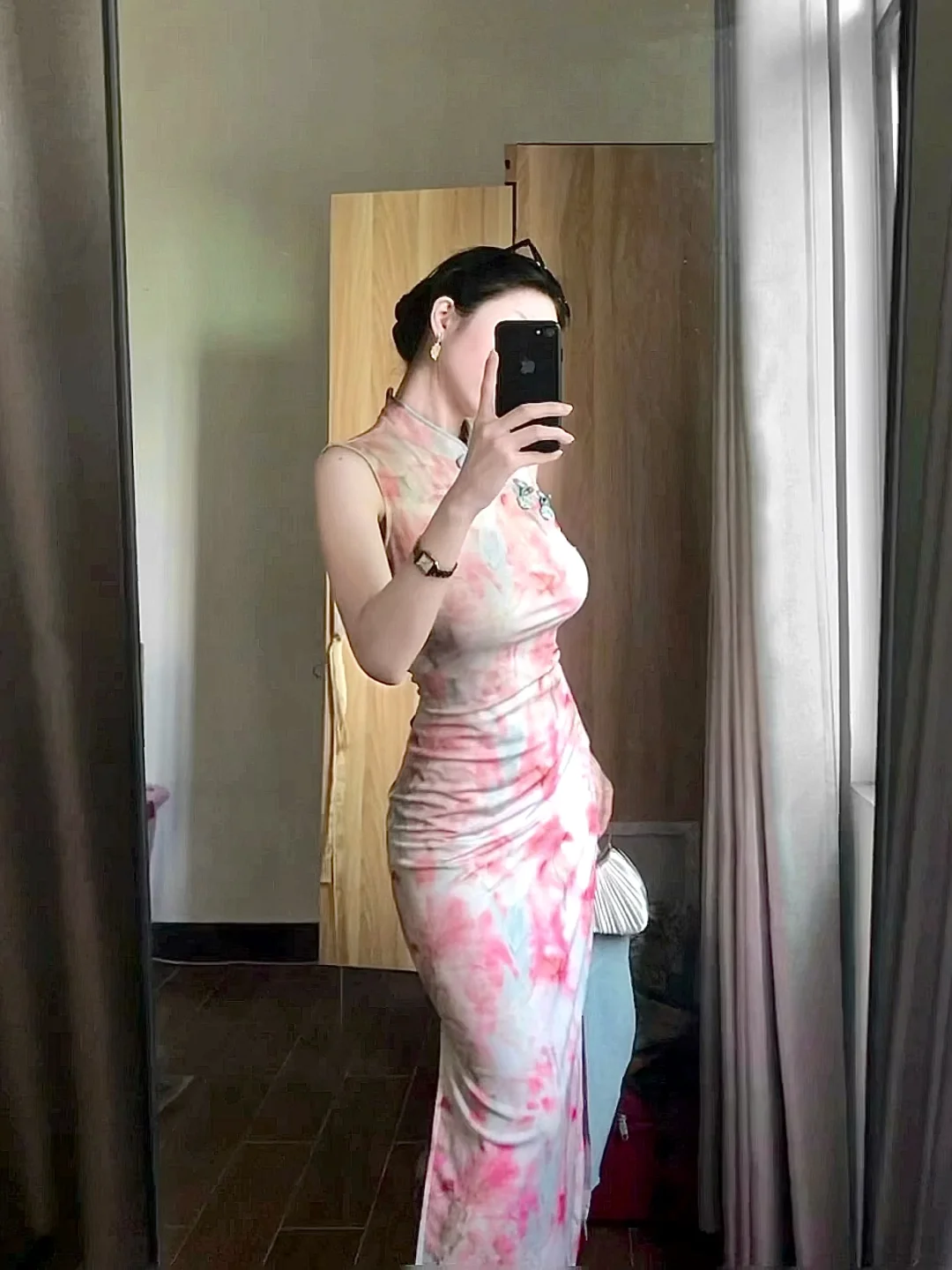 哇唔～  粉绿色旗袍东方女性的美！