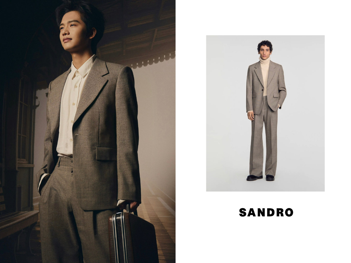 #王彦桐抢滩18小时# ·#王彦桐同款# 

▪️西装套装：SANDRO HOMME 2026秋冬系列



​