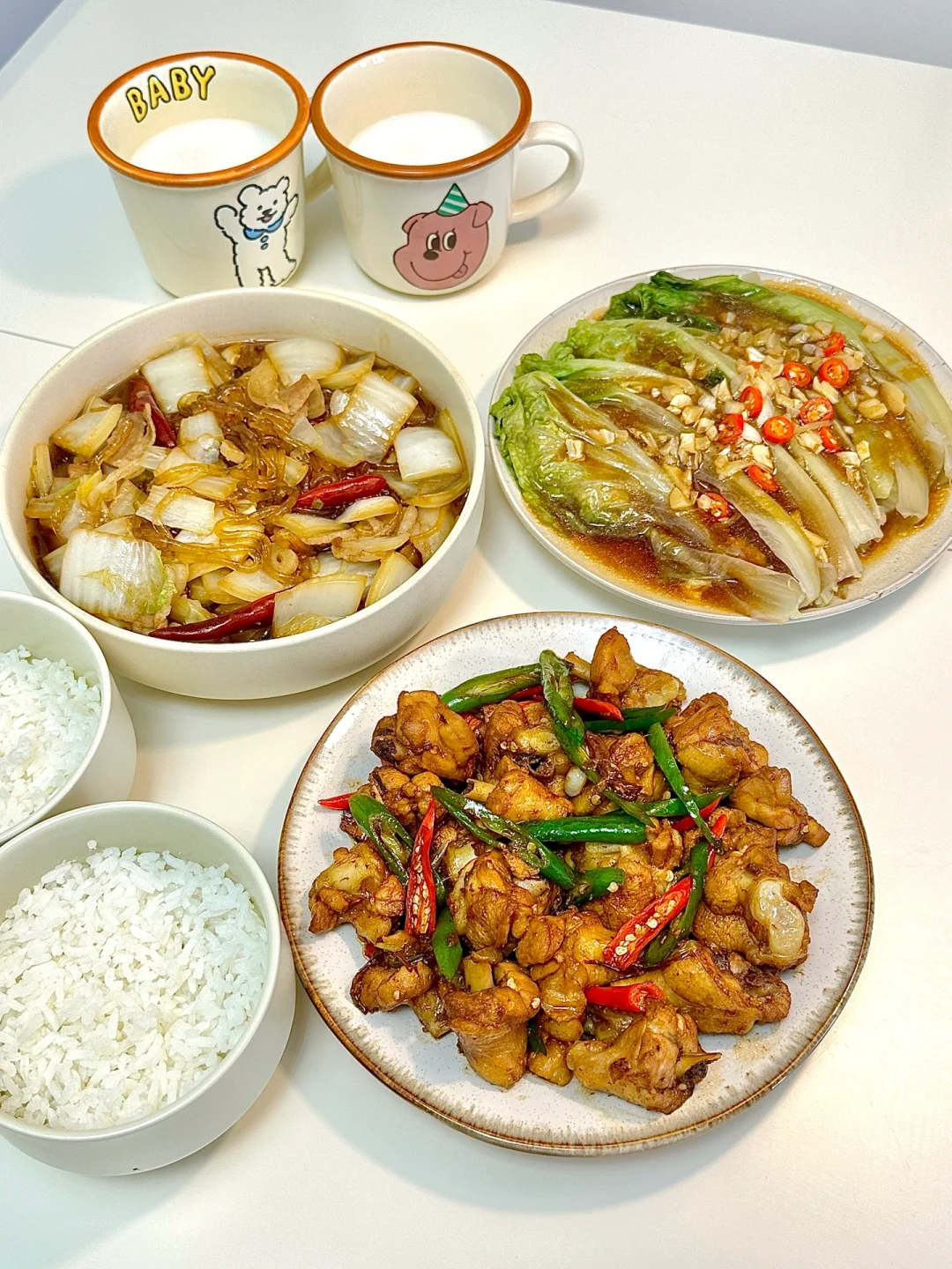 二人食｜猪肉炖粉条➕香辣鸡腿🍗好好吃✨