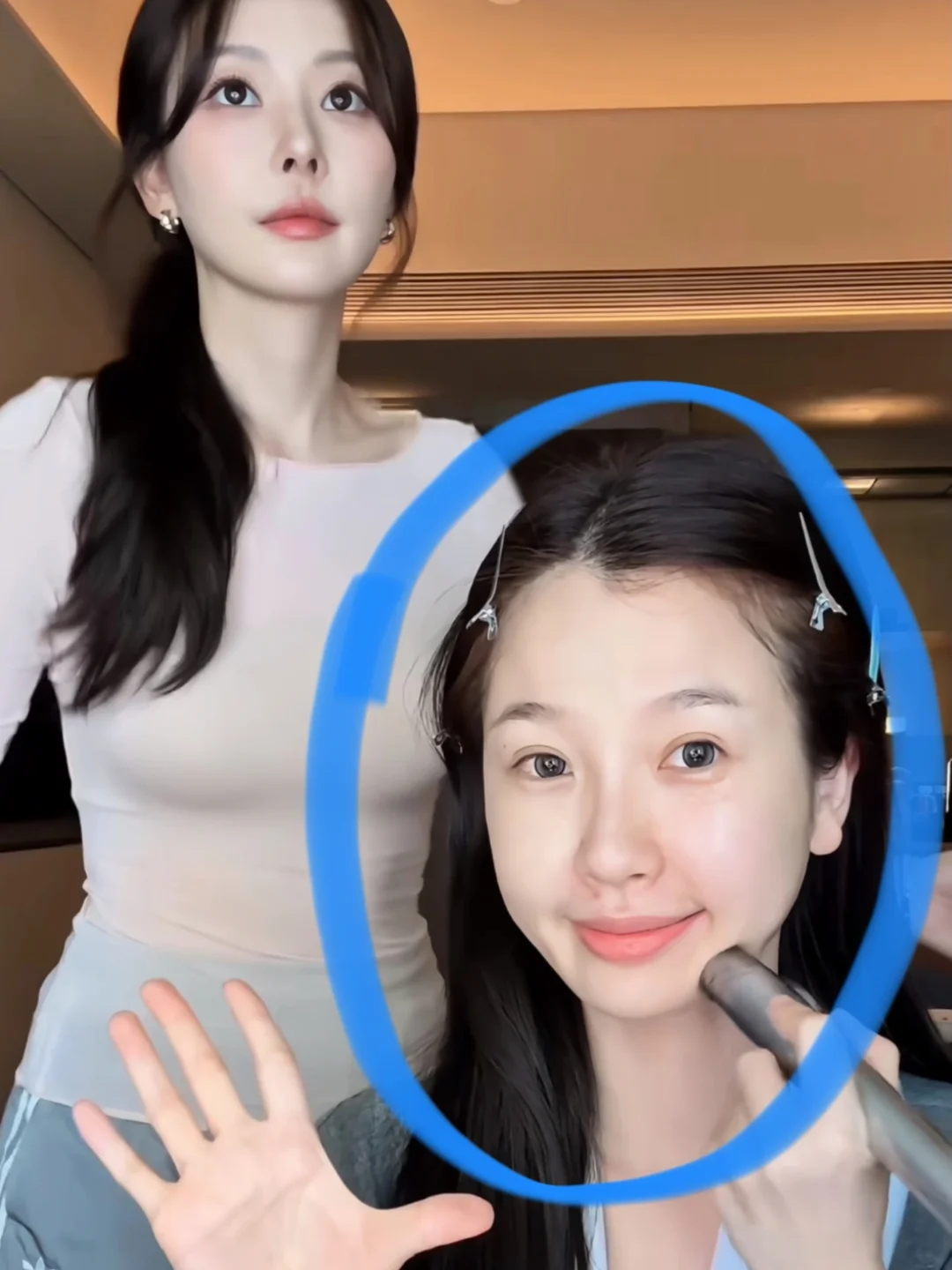 虞书欣的素颜真的好素，痘痘都看得清