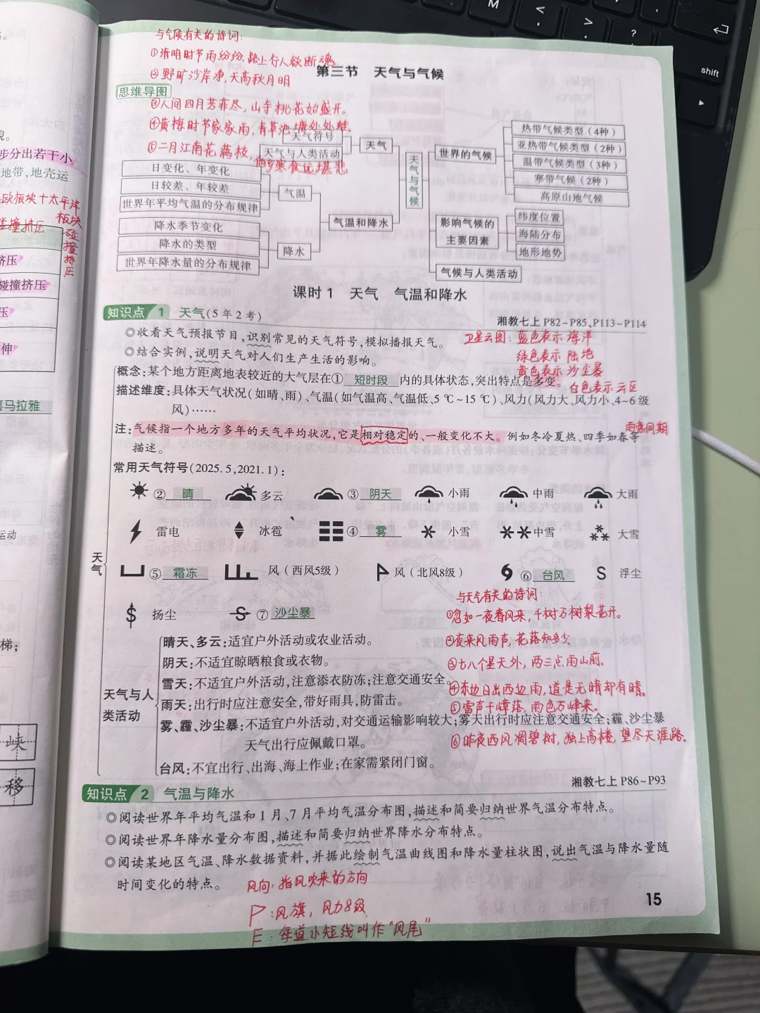 湘教版地理中考——天气和气候
