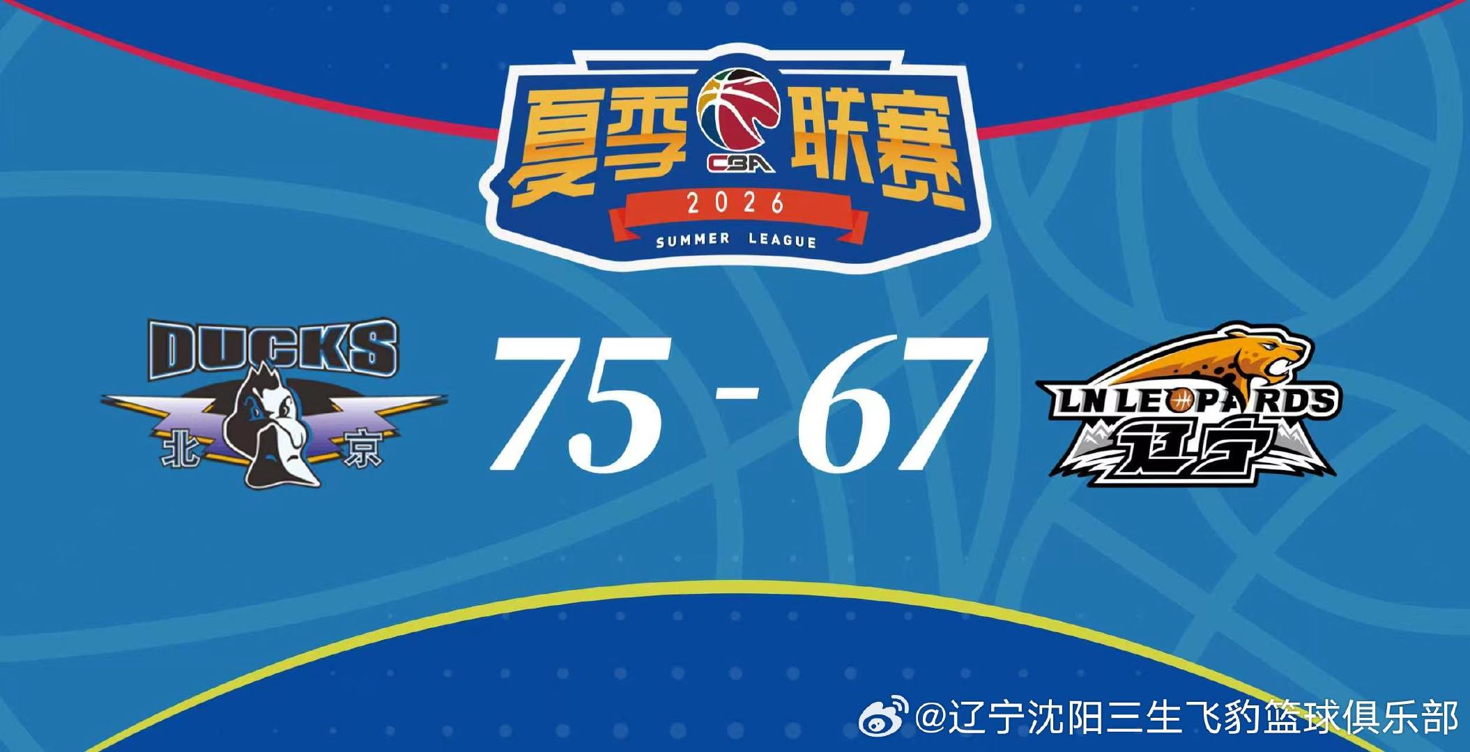 2026年CBA夏季联赛（青岛）小组赛第三场，北京首钢战胜辽宁本钢。 ​​​​