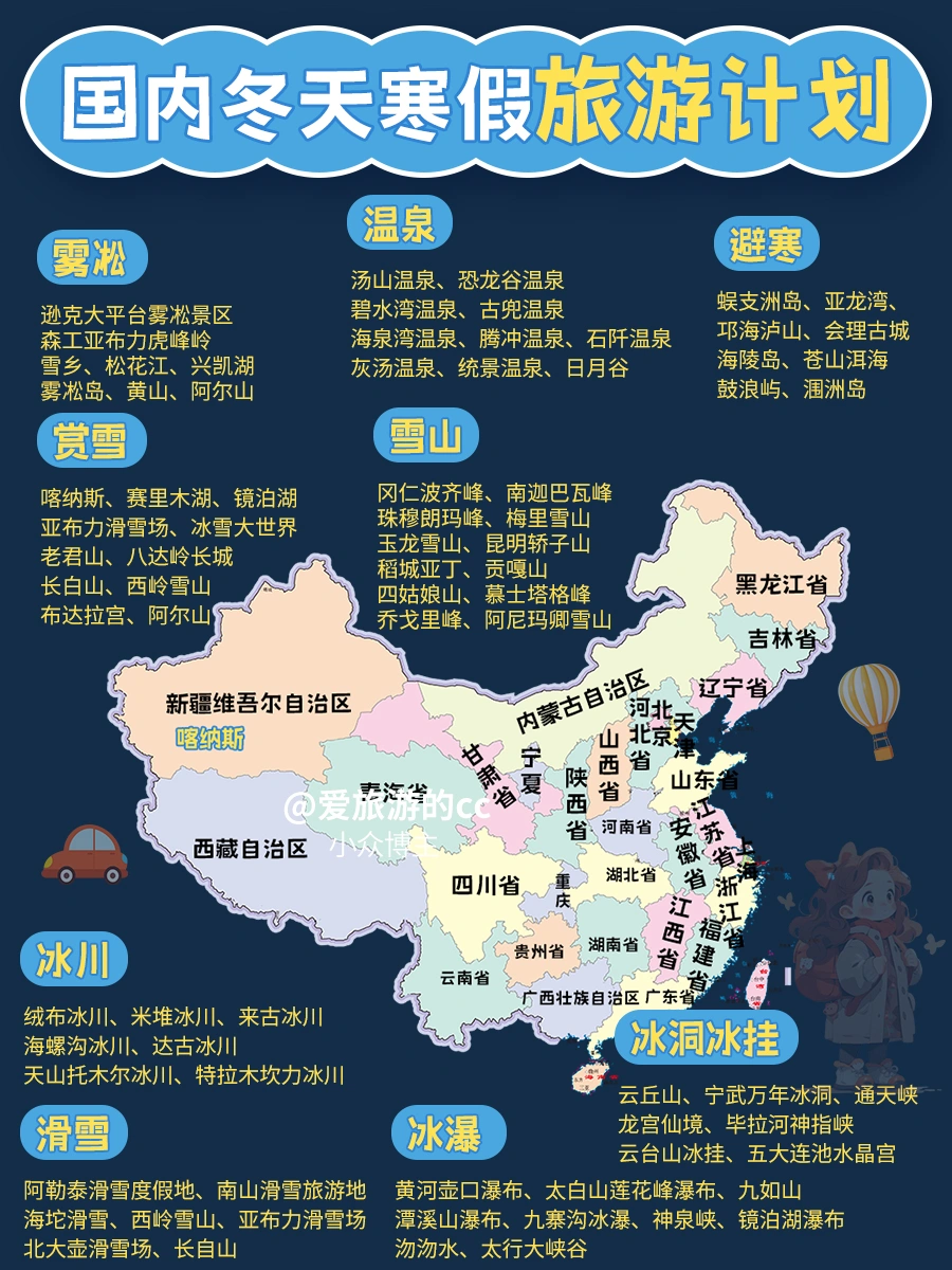 ❄️冬天不知道去哪玩？｜挑一个离心近的去吧