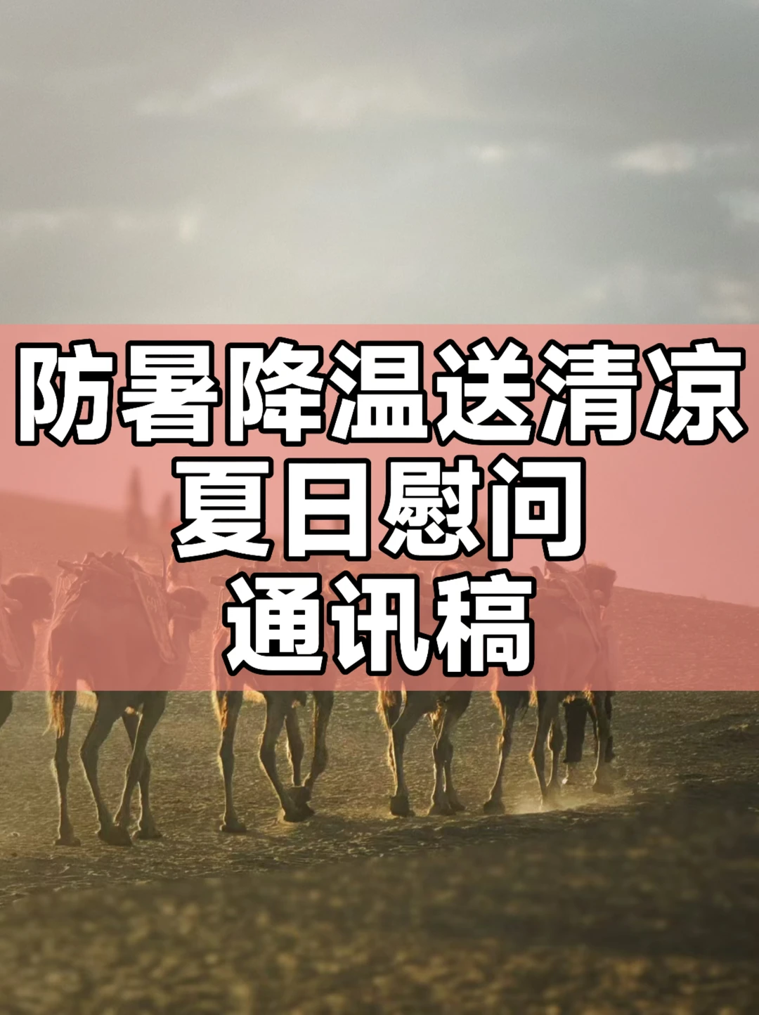 体制内：防暑降温送清凉夏日慰问通讯稿