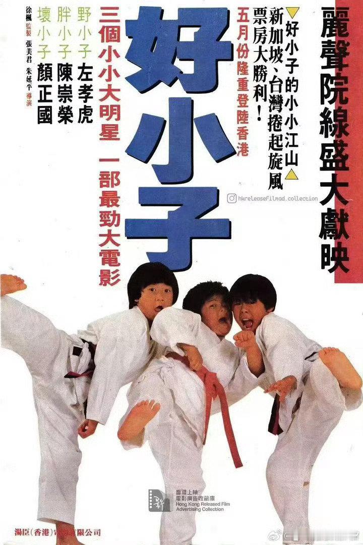 #香港電影吧[超话]##好小子# 
好小子系列电影  1-10部 
主演：颜正国 / 左孝虎
夸： ​