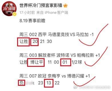 昨天方向全部好评！！状态依旧✅✅✅稳健 3个比分打出！✅✅✅
#足球预测##体育Vplus##詹姆斯马克西杰伦布朗三人合练##哈兰德现身皇马评论区# ​