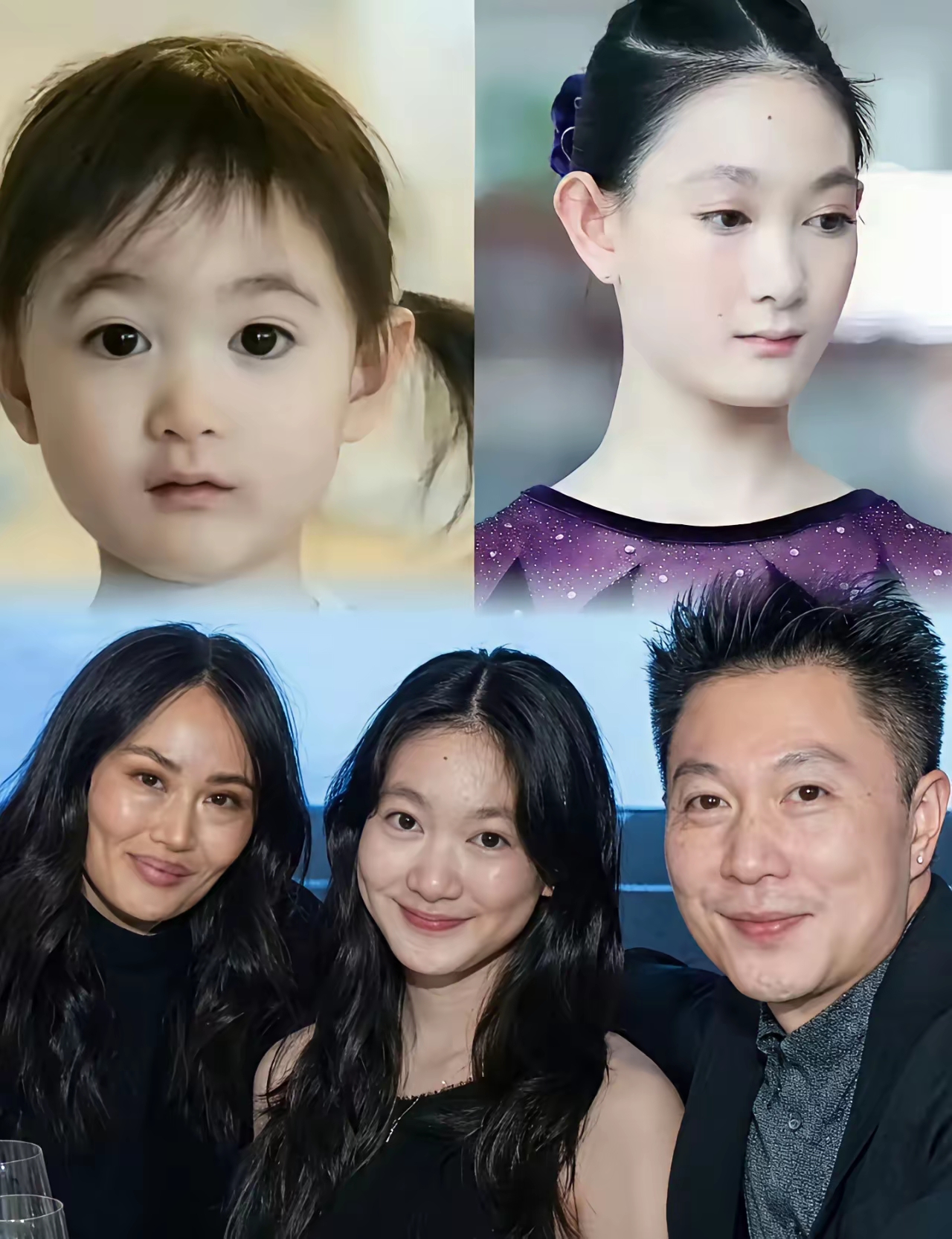 体操冠军李小鹏女儿奥莉，小时候多可爱，多可能因长期和妈妈说英文，现在都是罐骨很高的外国长相。

这一看就不像土生土长的中国小孩，受教育可能谈吐不一样，但是说的语言不同，长相就不一样了。

另外，尤其是🐑台和体育人员，喜欢国内挣钱国外花，不知道能得到啥好处。