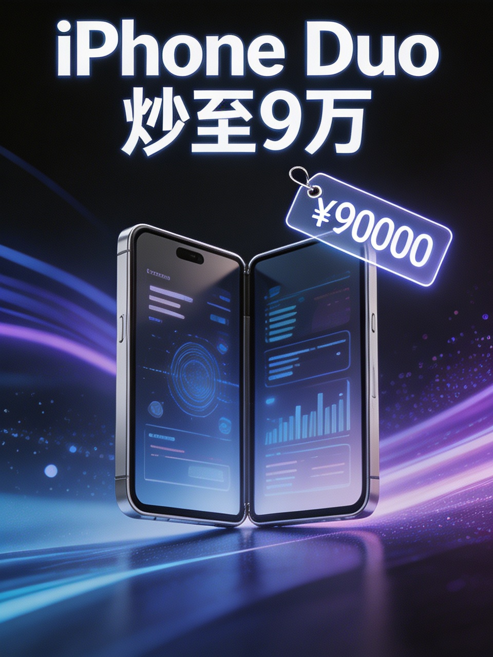 iPhone Duo被炒到9万：黄牛贷款囤货，苹果折叠屏真的值吗？
 
iPhone Duo被炒到9万
 
苹果折叠屏iPhone Duo还没正式发售，二手渠道预订价已经被炒到9万元，更夸张的是，有黄牛直接贷款囤货，赌首发溢价。
 
很多人说，苹果折叠屏一出，安卓折叠屏都得凉。
但先别急着吹，这
