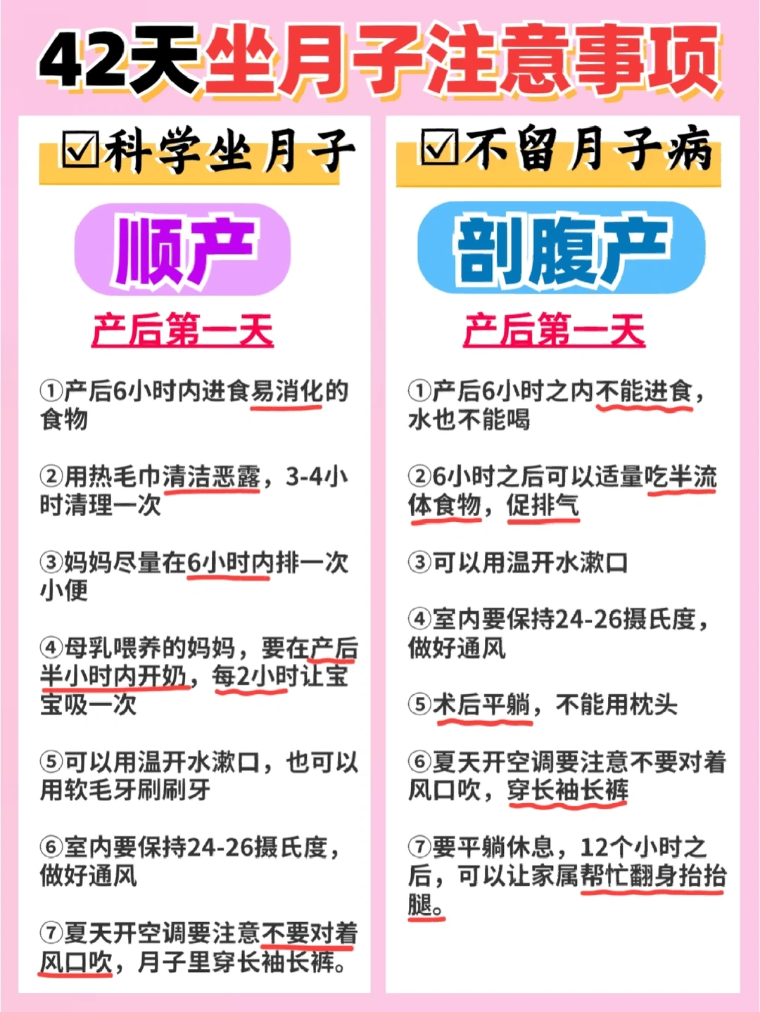 ㊙️不留月子病！产后科学坐月子注意事项