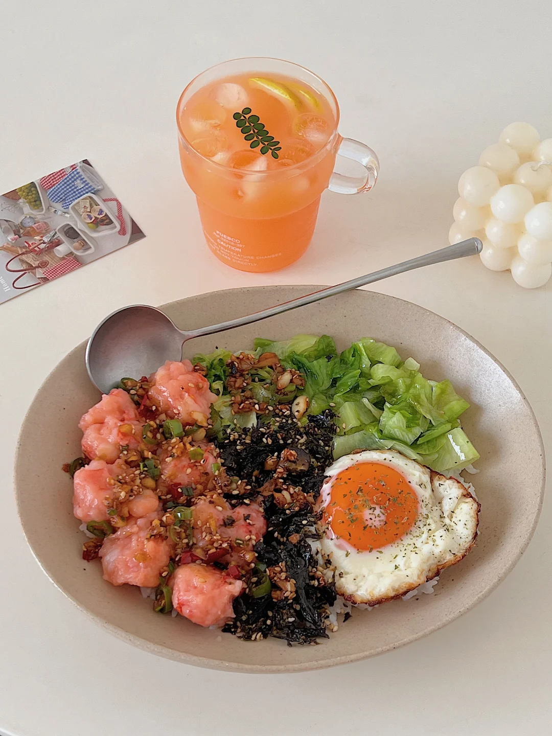 一人食｜虾滑海苔生菜盖饭🍱美味可口