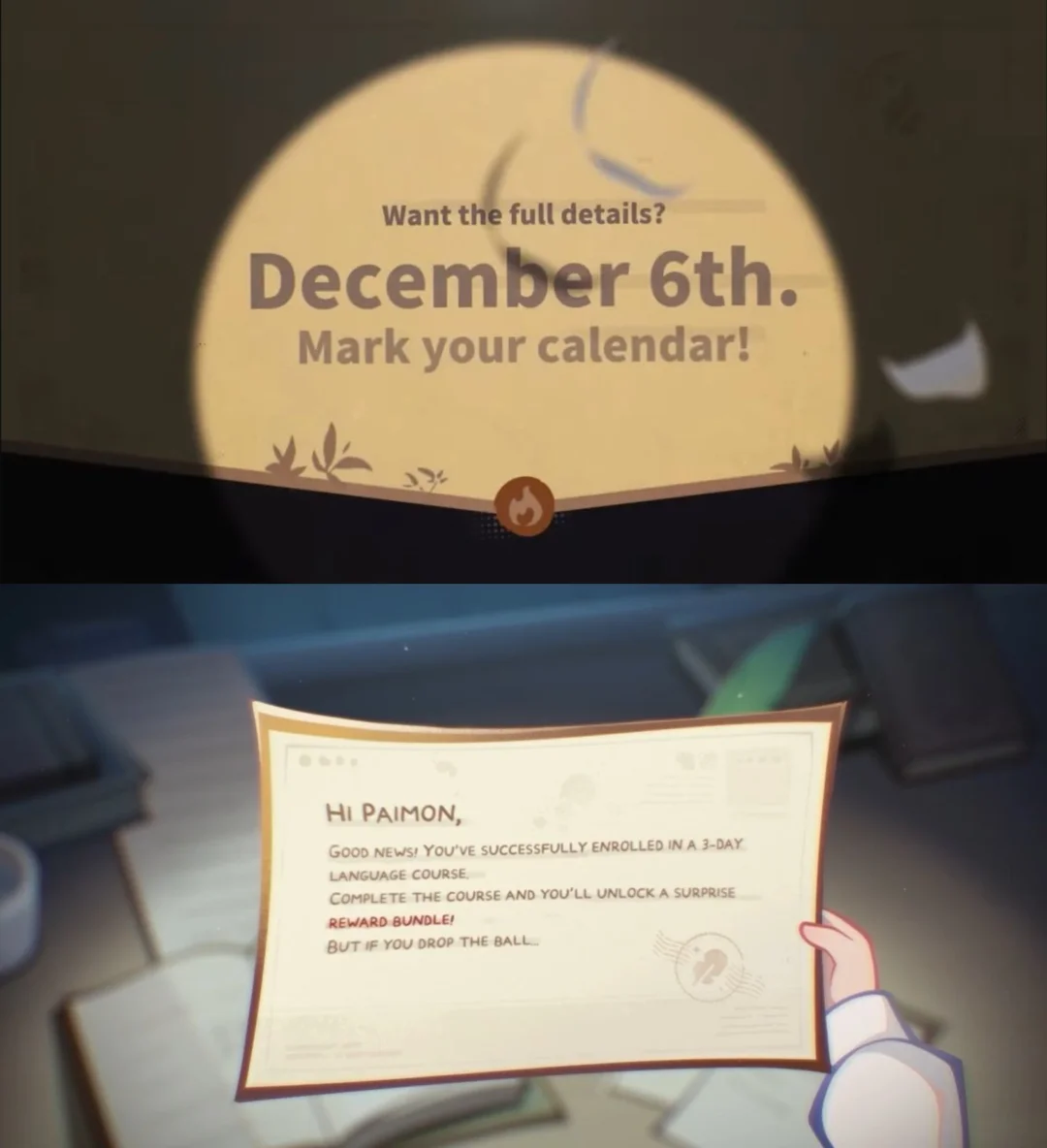 原神外服的神秘联动活动 将于12月6日公布