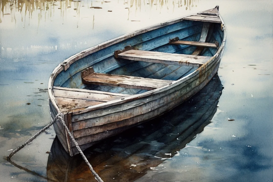 野渡无人舟自横~水彩船只