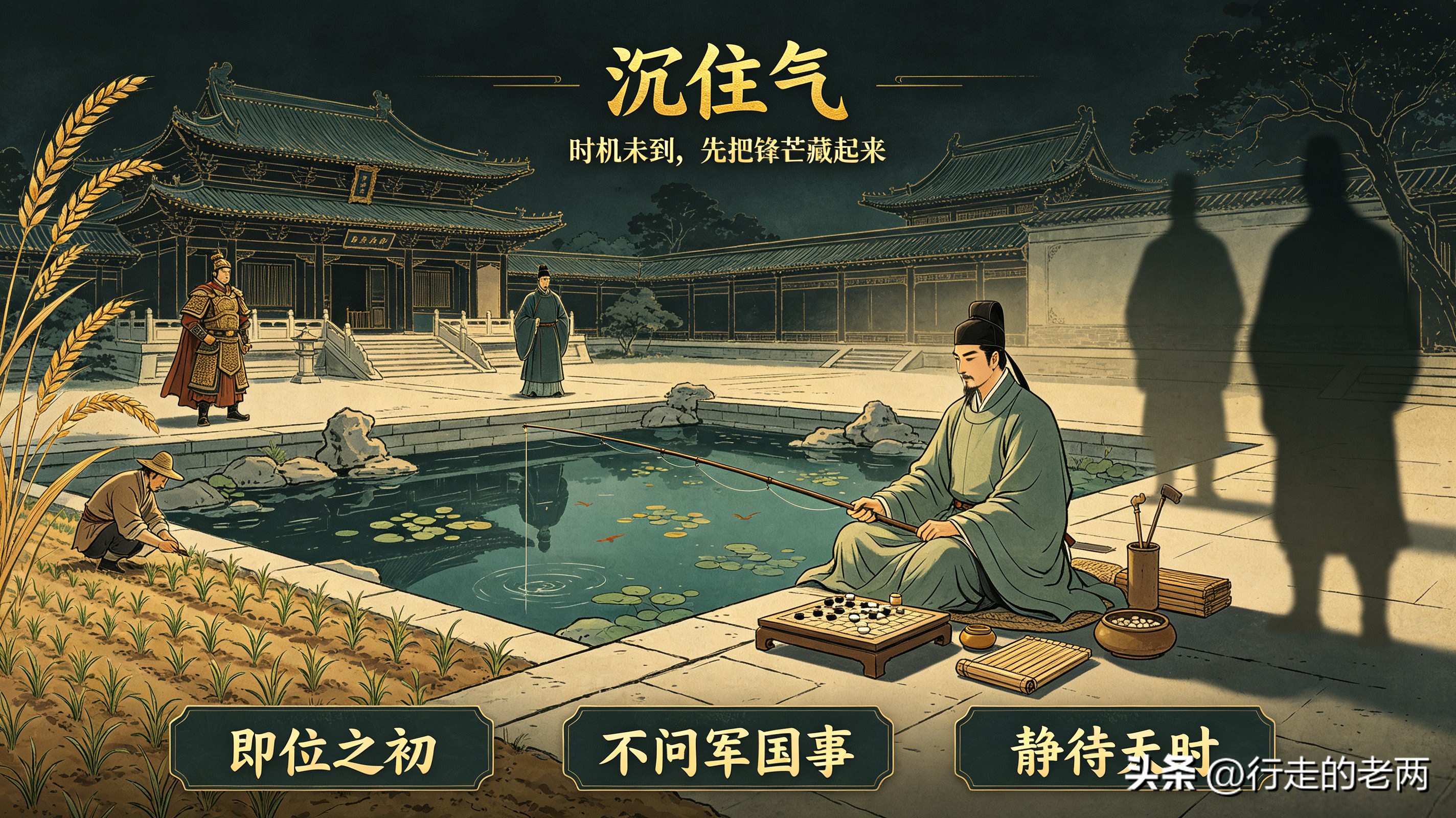 有个俗语“沉住气不少打粮食”，说的是种地要按农时来，不抢不躁，踏实等待，收成自会丰厚。把这句俗语放在北周武帝宇文邕身上，竟严丝合缝——他用十二年光阴，把“沉住气”三个字演绎成了一场教科书式的权力翻身仗。
沉住气，先得把“急”字藏起来。 宇文邕即位时，两位兄长皆被权臣宇文护所弑。他深知，此时若露半分锋
