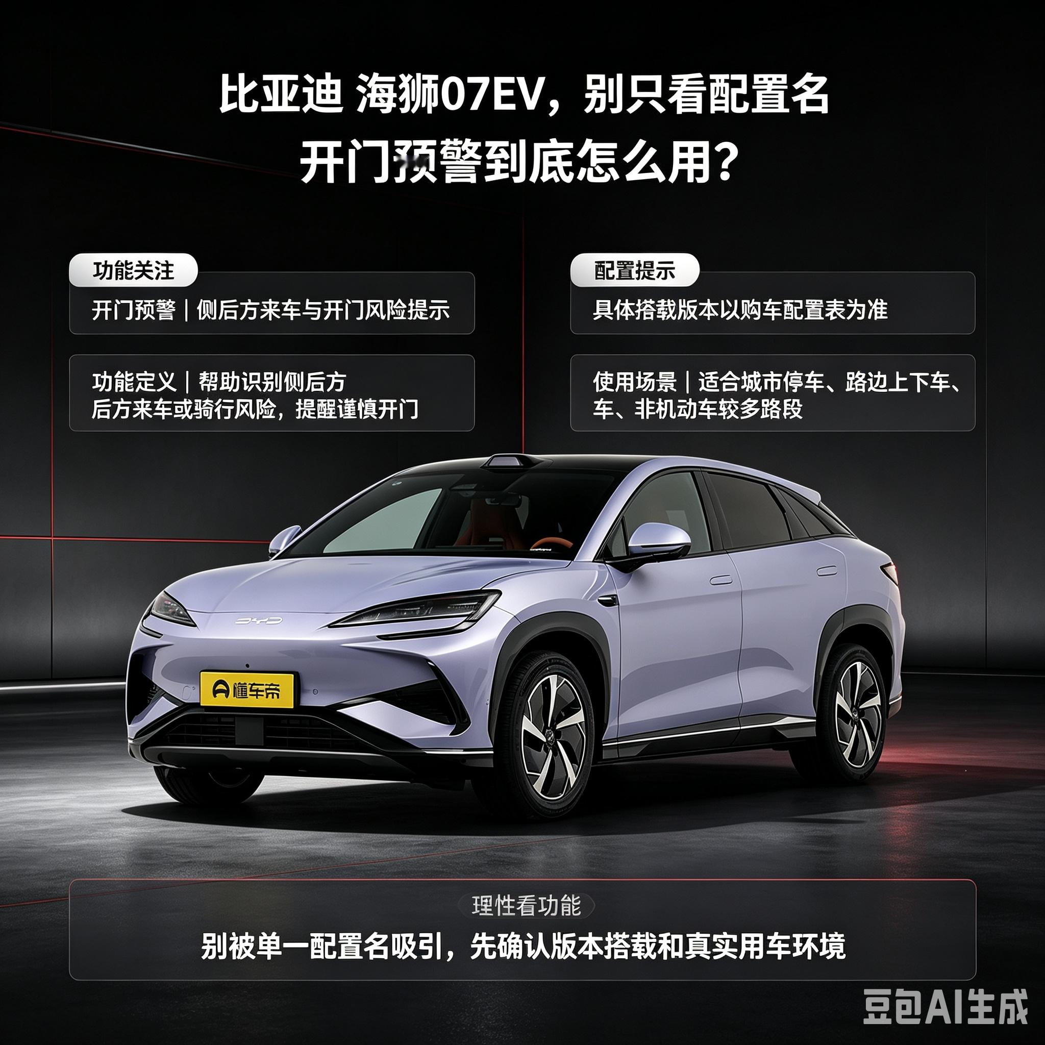 海狮07EV开门预警，别光看配置名
