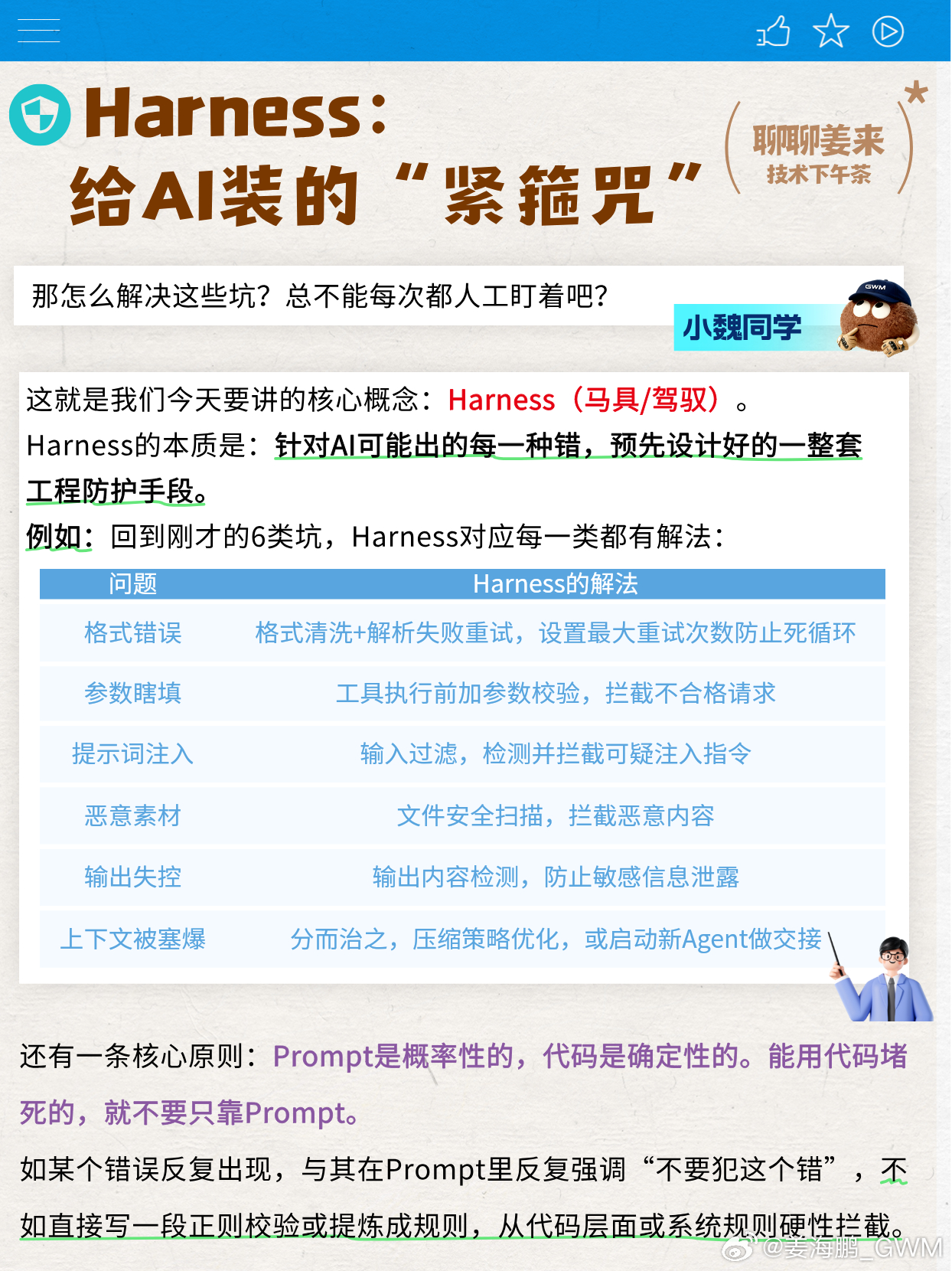 #听不懂的汽车黑话# 大家都在谈AI Agent，从ChatGPT到Claude Code，AI确实越来越像样了——不仅能聊天，还能写代码、调工具、甚至自己规划任务。但作为技术人员，我们在兴奋之余，更多感到的是“敬畏”。

为什么？因为能力越强，破坏力越大。一个只会聊天的AI，说错话顶多闹笑话；但一个能操作文件系 ​