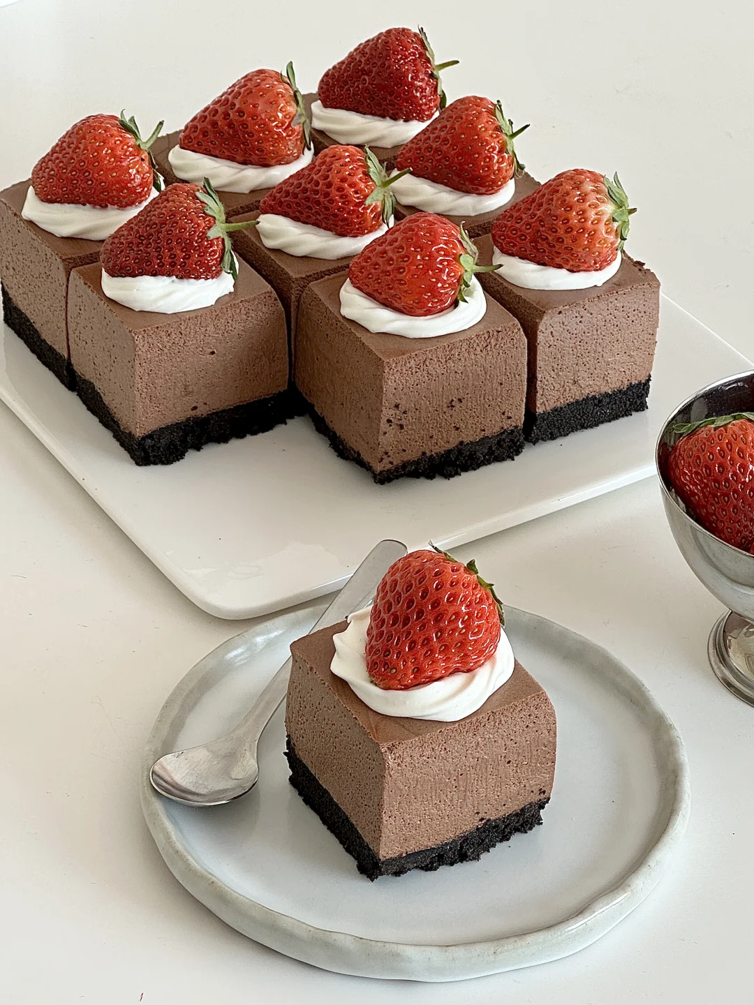 免烤箱新年蛋糕｜丝滑特浓巧克力慕斯🍫