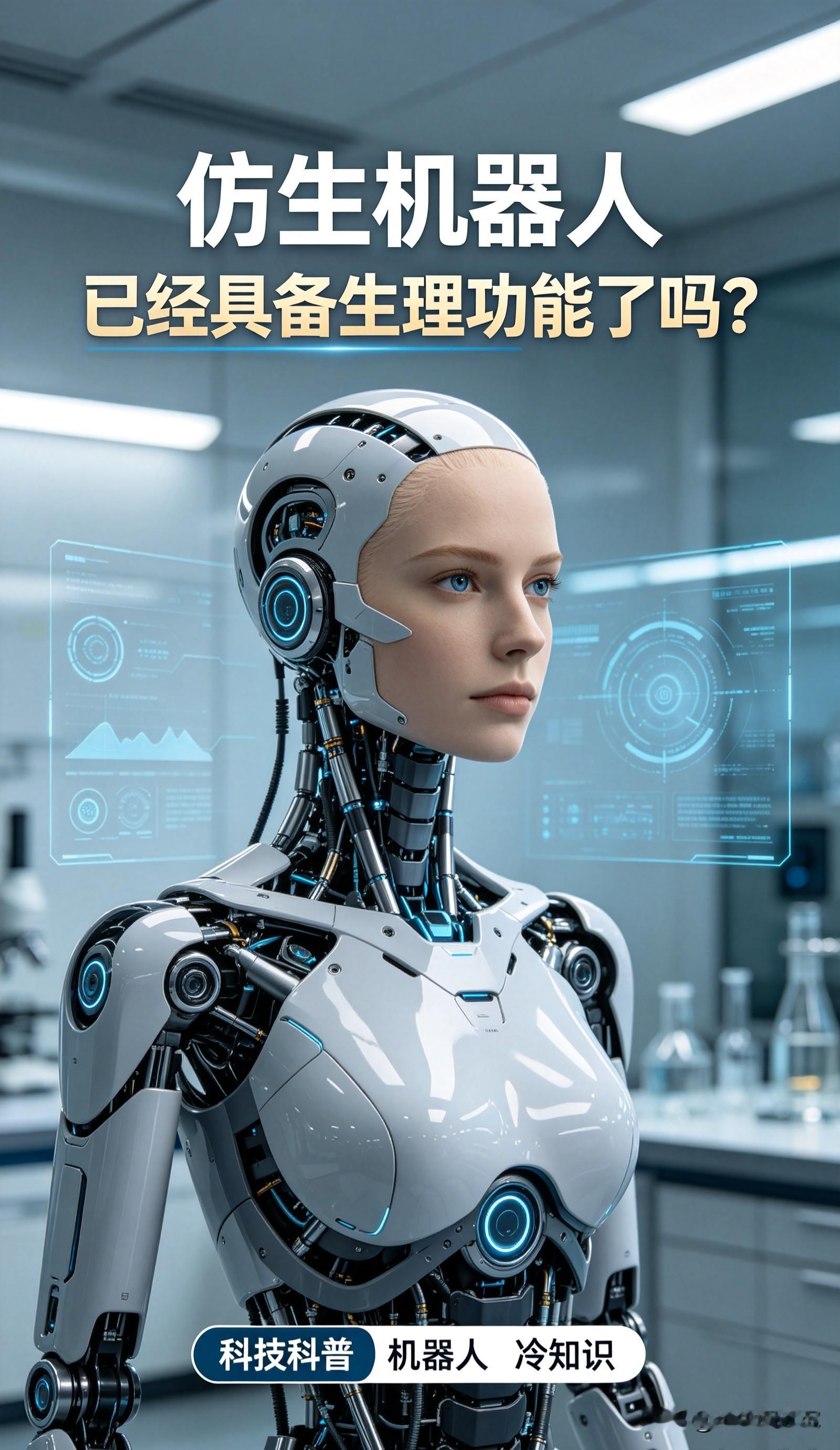 仿生机器人已经具备生理功能了吗
 
仿生机器人科普
仿生机器人已经具备生理功能了吗。不少网友刷到仿生机器人的视频，看到机器人拥有逼真的人脸，还能做出表情，自然会好奇，它们是不是已经拥有和人类一样的生理功能。
 
现在的仿生机器人，可以模仿人类走路，抬手，还能依靠传感器感知触碰