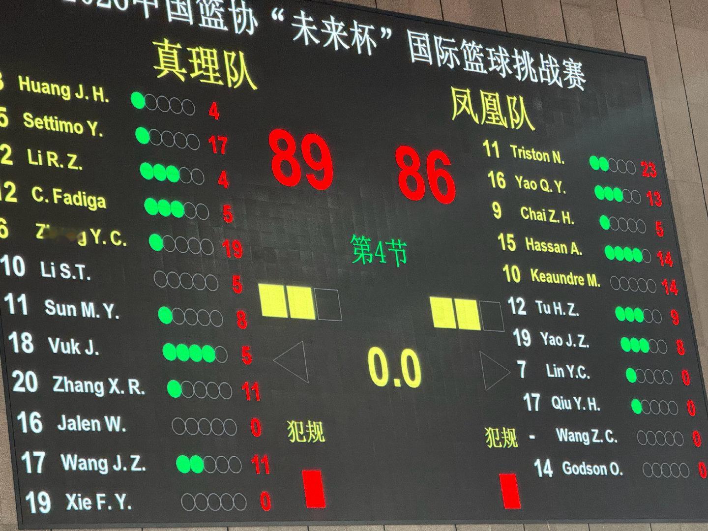 张宇辰最后一分钟独得8分，混编后的真理队险胜凤凰队，挺刺激… 晚场出另一个对手，然后明天就是决赛了，未来杯的最后一个比赛日。#未来就现在##中国篮协未来杯#  ​