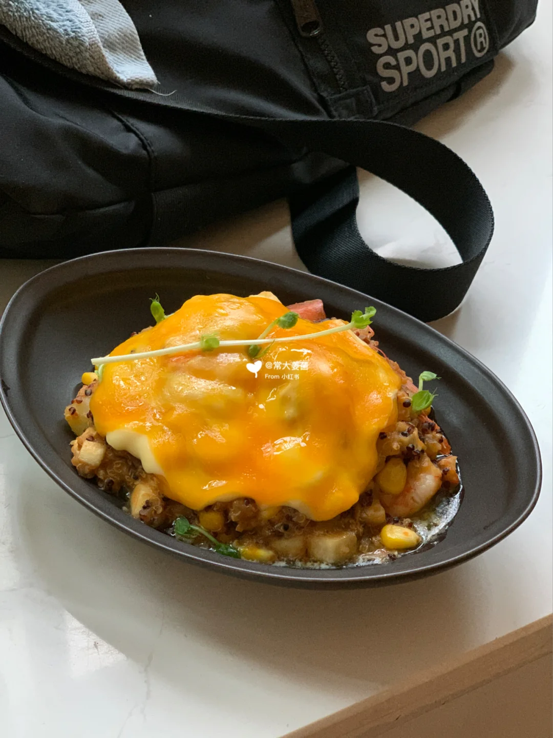 一人食 藜麦菇虾芝士盖饭🦐🍄高蛋白无米