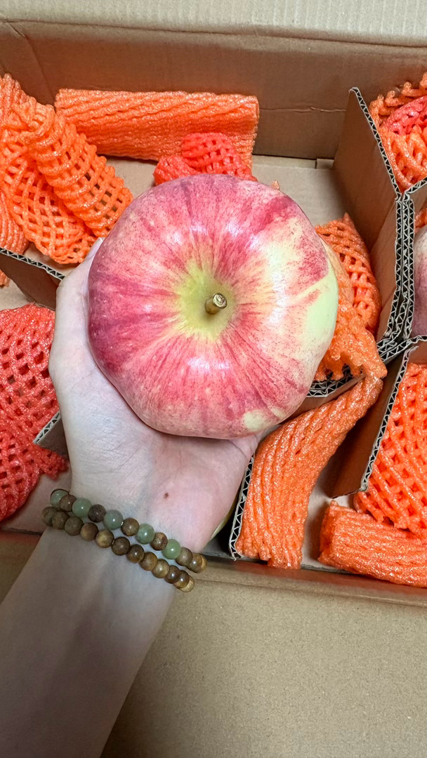 这个天怎么不是下雨就是这么大太阳…
chh买的大苹果，可惜有点被压到了，苹果刺客来的一个六七块……
为何买的意面这个调料包让我吃起来和荞麦面一样….
小黄给我建议买火锅料的香肠煎着吃会更香
我去了，这个贝贝南瓜真的很粉（奇怪的形容）…好吃！
论为什么会有穿搭博主..跟着买了一整套旗袍 ​