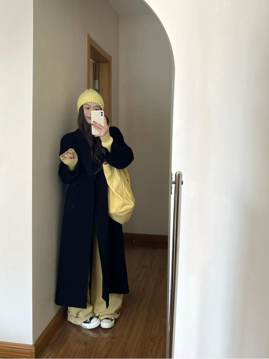 黑色大衣果然经典气质
